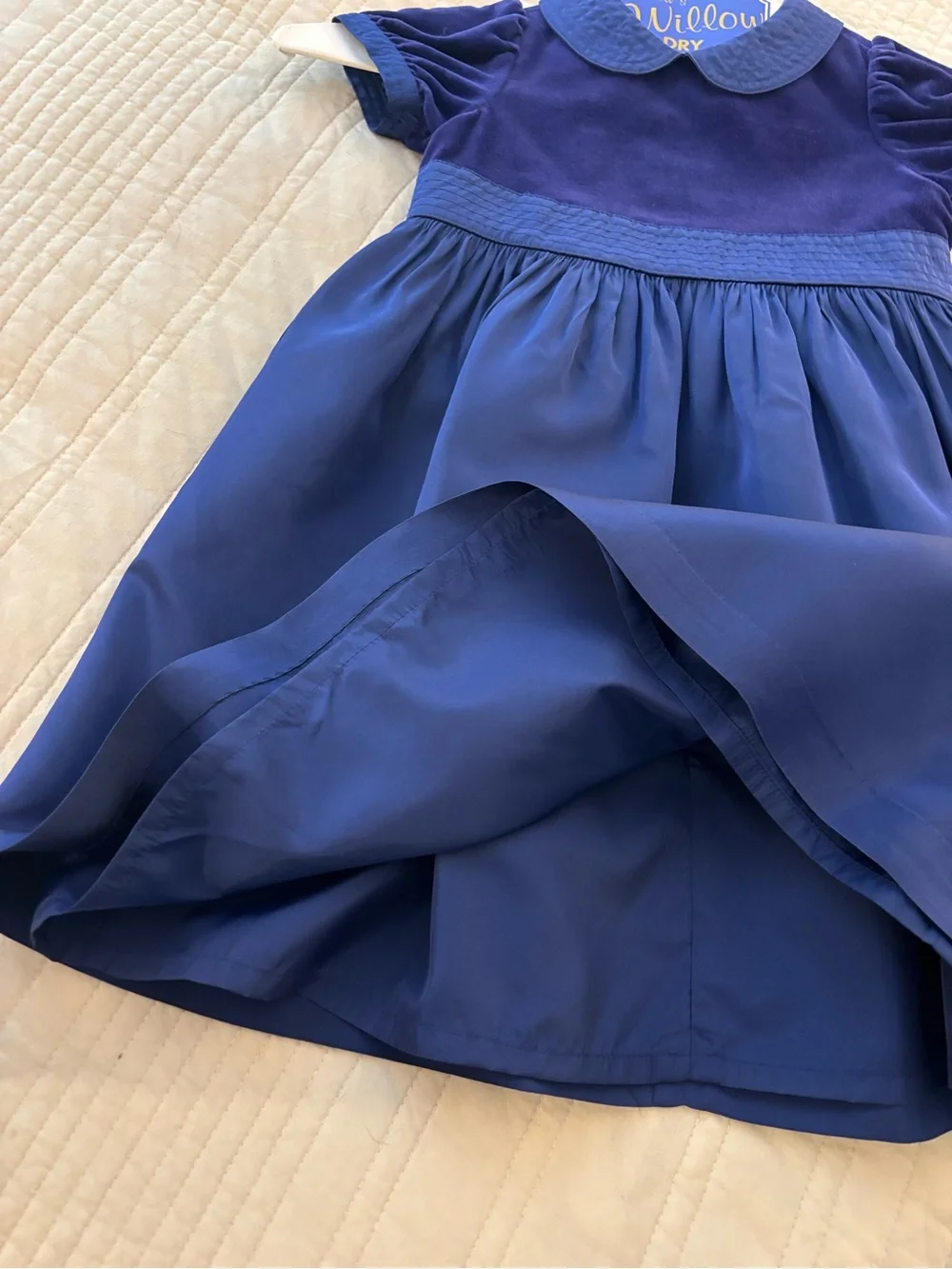 Gymboree Navy Velvet Bodice Peter Pan Collar Dress